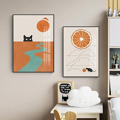 Peinture sur toile artistique moderne, affiche abstraite de chat orange soleil, impression d'art mural de mode pour la vie 20x30 cm (8x12 pouces) x2 sans cadre. DIAYTAR COTE D'IVOIRE, la boutique en ligne de référence en Côte d'Ivoire, propose une gamme variée de produits allant de l'électronique à la mode, en passant par les produits alimentaires. Avec plus de 300 000 références, les clients sont gâtés par le choix. La qualité des produits et la rapidité de livraison font de DIAYTAR COTE D'IVOIRE une référence incontournable.
