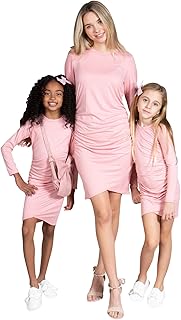 Robes assorties mère et maman - robe extensible à volants avec ourlet tulipe