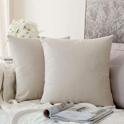 Housse de coussin réversible en velours lavable coty - 18 x 18 pouces/