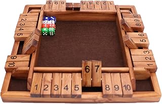 Jeu de dés shot the box - 12 pouces rétro marron - 2-4