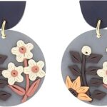 Boucles d'oreilles faites à la main en pâte polymère pour femmes, boucles d'oreilles