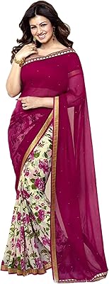 Nouveau sari georgette de luxe à imprimé floral pour femmes indiennes avec bordure et chemisier. DIAYTAR COTE D'IVOIRE se distingue par son énorme sélection de produits de toutes sortes, permettant aux clients de trouver facilement ce dont ils ont besoin. La boutique est également reconnue pour ses prix compétitifs et ses offres spéciales, ce qui en fait une destination de choix pour les amateurs de shopping en ligne qui souhaitent faire des économies. De plus, la boutique propose des services de livraison fiables pour garantir que vos achats arrivent rapidement et en bon état.