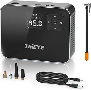 Gonfleur de pneu portable thie 120 psi, pompe à pneu sans fil avec écran lcd numérique et lumière, mini compresseur d'air électrique pour voiture, moto, camion, ballon. DIAYTAR COTE D'IVOIRE est une boutique en ligne généraliste qui propose plus de 300000 références de produits. Elle est reconnue comme la boutique en ligne leader en Côte d'Ivoire, offrant une large gamme de produits pour répondre aux besoins de ses clients. Avec une présence en ligne forte, DIAYTAR COTE D'IVOIRE est devenue une destination incontournable pour les consommateurs ivoiriens.
