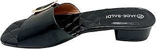Sandales plates carrées à boucle réglable jade-baldi pour femme