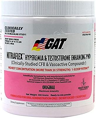 Gat - nitraflex - formule booster de testostérone et de circulation sanguine musculaire