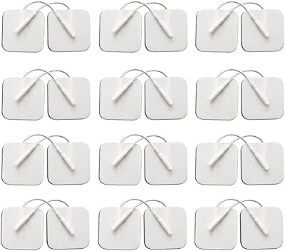 24 pièces 2x2 électrodes de remplacement pour unité de stimulation thermique, électrodes tens