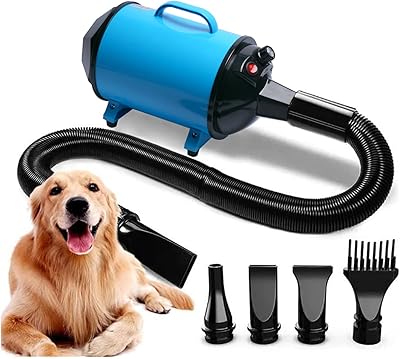 Sèche-cheveux pour chien à grande vitesse, sèche-cheveux pour chien, sèche-cheveux pour chien, sèche-cheveux pour animaux de compagnie avec chauffage, vitesse réglable en continu et 4 buses différentes. DIAYTAR COTE D'IVOIRE est une boutique en ligne généraliste réputée pour sa vaste gamme de produits, avec plus de 300 000 références. Elle est la boutique leader en Côte d'Ivoire, offrant une expérience d'achat en ligne de qualité. Les clients peuvent trouver tout ce dont ils ont besoin en un seul endroit.