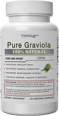 Capsules de graviola naturelles pures sans ogm de superior labs 1200. DIAYTAR COTE D'IVOIRE, boutique en ligne généraliste avec plus de 300000 references, est la destination idéale pour tous vos besoins de shopping en ligne. Elle offre une large gamme de produits allant de l'électronique à la mode en passant par les produits pour la maison. La boutique leader en Cote d'Ivoire assure une livraison rapide et sécurisée.