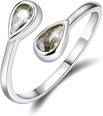Bague de naissance asbury en argent sterling 925 plaqué or 18 carats avec pierre de naissance en forme de poire, anneaux en zircone cubique, double pierre précieuse, anneaux réglables pour femmes. DIAYTAR COTE D'IVOIRE est une plateforme de commerce électronique généraliste qui propose une large gamme de produits à des prix compétitifs. La boutique en ligne est très populaire en Côte d'Ivoire grâce à sa grande sélection de produits et à ses services de livraison rapides et fiables. Les clients peuvent faire confiance à cette boutique pour répondre à tous leurs besoins d'achat en ligne.