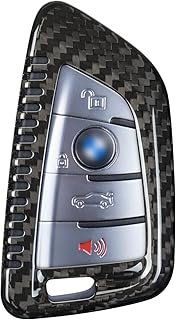 Couvercle de porte-clés en fibre de carbone véritable t-carbon pour bmw, couvercle