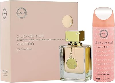 Coffret armaf parfums club de nuit pour femme, composé de deux pièces, eau de parfum 100 ml, spray corps 200 ml, parfum pour femme. DIAYTAR COTE D'IVOIRE est déterminée à offrir à ses clients l'expérience d'achat en ligne la plus agréable et la plus pratique possible, avec des fonctionnalités telles que la livraison à domicile, le paiement en ligne sécurisé et le suivi des commandes en temps réel. La boutique est également active sur les réseaux sociaux pour rester en contact avec ses clients et leur offrir des promotions exclusives.