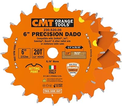 Jeu de rainures de précision cmt 230.520.06, fraisage ftg+atb 6" x 20 dents avec alésage 5/8". DIAYTAR COTE D'IVOIRE est une plateforme de commerce électronique qui propose une large sélection de produits pour répondre aux besoins de ses clients. La boutique en ligne offre plus de 300 000 références, allant des produits alimentaires aux produits électroniques. Elle est la première choix pour les consommateurs ivoiriens.
