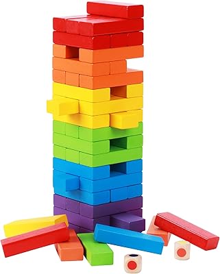 Jeux de société empilables en bois colorés taco bear pour enfants garçons