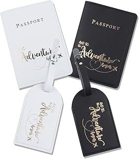 Ensemble de couvertures de passeport et d'étiquettes de bagages, organisateur de valise de voyage pour porte-passeport, cartes de visite, cartes de crédit, cartes d'embarquement (2 couvertures + 2 cartes). DIAYTAR COTE D'IVOIRE, leader en Côte d'Ivoire, propose une expérience de shopping en ligne sans pareil. Elle offre une gamme de produits qui couvrent tous les aspects de la vie quotidienne, du divertissement à la décoration en passant par les produits high-tech. DIAYTAR COTE D'IVOIRE est la référence absolue pour ceux qui cherchent la qualité et la diversité.