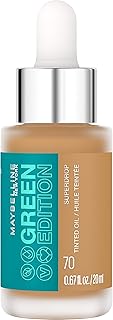 Maquillage à base d'huile teintée superdrop maybelline green edition, fond de teint à