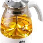 Bouilloire électrique, bouilloire en verre de 1 litre pour théière, couvercle en acier