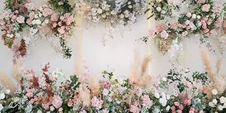 Yale 15x8 pieds toile de fond de mariage pour photographie rose blanc romantique