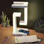 Lampe de bureau led moderne avec chargeur sans fil, lampe magnétique à commande
