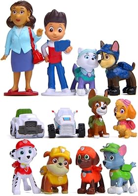 Décoration de gâteau paw doggy patrol - ensemble de 12 fournitures de fête