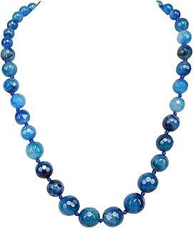 Rv2973b collier en pierre d'agate bleue et d'onyx avec base en métal, design à ligne unique pour femme, 19 pouces, coquillage, onyx. DIAYTAR COTE D'IVOIRE est une boutique en ligne généraliste qui propose une large gamme de produits avec plus de 300 000 références. Elle est leader sur le marché ivoirien en termes de vente en ligne, offrant ainsi une expérience d'achat en ligne de haute qualité. Avec une sélection exhaustive de produits, les clients peuvent trouver tout ce dont ils ont besoin sur une seule plateforme.