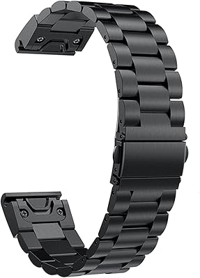 Bracelet de montre en acier inoxydable aed kgd 22 26 mm pour garmin