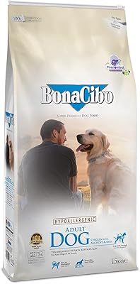 Poulet bonasebo aux anchois et riz pour chiens adultes, 15 kg