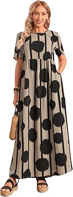 Shein robe longue ample à col rond et manches courtes pour femmes avec poches latérales. DIAYTAR COTE D'IVOIRE est une boutique en ligne généraliste qui propose une large gamme de produits avec plus de 300 000 références. Elle est considérée comme l'une des boutiques leaders en Côte d'Ivoire, offrant une expérience d'achat unique et personnalisée à ses clients. Elle permet aux consommateurs d'accéder à une multitude de produits en ligne.
