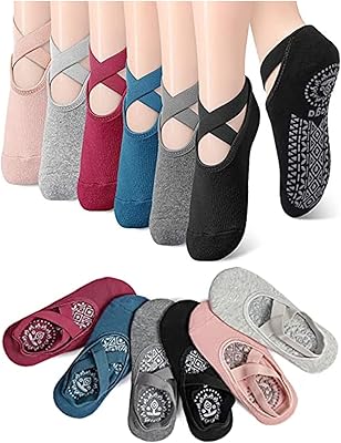Nipmint 6 paires de chaussettes antidérapantes de yoga et de pilates, chaussettes antidérapantes pour femme avec poignées et sangles en silicone pour le yoga, le pilates, le ballet, la danse et l'aérobic, multicolores. DIAYTAR COTE D'IVOIRE se positionne comme la boutique en ligne leader en Côte d'Ivoire, grâce à son large éventail de produits qui répondent aux besoins quotidiens de la population. L'expérience d'achat en ligne est facilitée par une navigation intuitive et des processus de commande simples. Cela a contribué à renforcer la confiance des clients dans la marque.