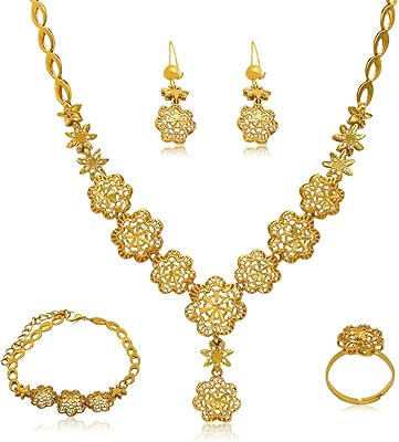 Ensemble de bijoux pour femmes indiennes, collier et collier africain de dubaï pour mariée, mariage, bal de fin d'année, bijoux fantaisie plaqué or 24 carats. Avec plus de 300 000 références disponibles, Diaytar Côte d'Ivoire est la destination idéale pour les consommateurs ivoiriens qui cherchent à acheter en ligne. La boutique en ligne propose des produits de marque renommée ainsi que des alternatives plus abordables pour répondre à tous les budgets. Diaytar Côte d'Ivoire assure également un service client réactif pour aider les clients à résoudre tout problème.