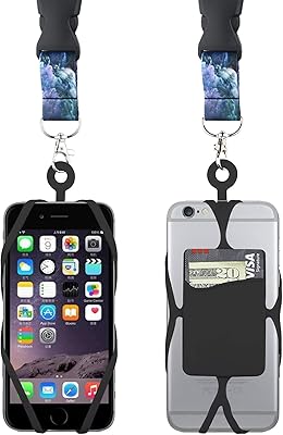 Lanière de téléphone avec tour de cou réglable compatible avec la plupart