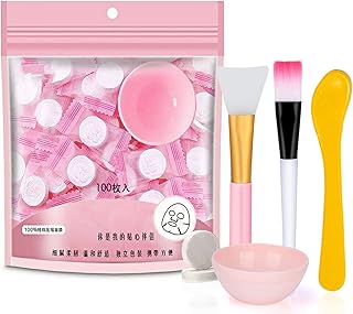 100 pièces masques jetables compressés de beauté en coton naturel soins de la peau
