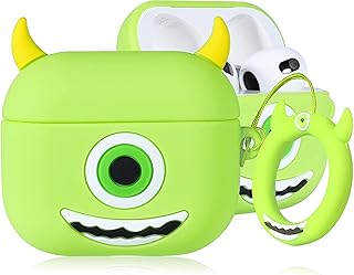 Coque de protection pour airpods pro silicone souple avec motif monstre