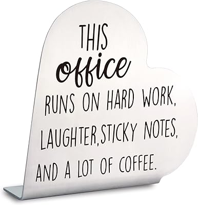 Panneaux de bureau amusants, bureau à domicile, humour, café, bar, bureau, armoire, table, étagère, décorations, cadeau pour femme, collègue, amis, employés, patron, cadeaux de bureau amusants pour femmes, mh04. DIAYTAR COTE D'IVOIRE est la boutique en ligne leader en Cote d'Ivoire, proposant une gamme étendue de produits à des prix compétitifs et des promotions régulières. La boutique en ligne généraliste mise sur la satisfaction client, avec un service client réactif et des délais de livraison rapides, ce qui lui a valu la confiance d'une large communauté de clients.