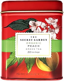 Thé vert pêche biologique the secret garden 50 pièces 75 grammes