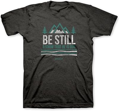 T-shirt à manches courtes kerusso pour hommes be still and know christian bible