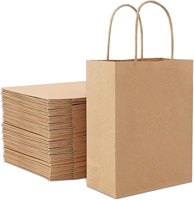 Yoswar 50pcs sacs cadeaux en papier marron sacs à provisions - sacs à grande poignée - vente au détail, fête, sacs fourre-tout à déjeuner. DIAYTAR COTE D'IVOIRE se positionne comme une plateforme incontournable pour les achats en ligne en Côte d'Ivoire. Elle propose une gamme complète de produits allant des accessoires de mode aux articles de sport, le tout à des prix attractifs. La boutique est déterminée à offrir le meilleur service client possible.
