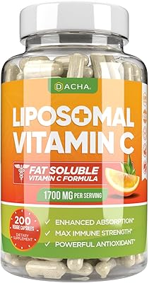 Vitamine c liposomale naturelle dasha nutrition - booster du système immunitaire et du
