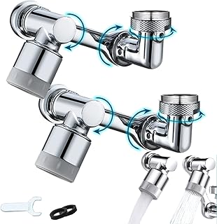 Vucatin 2 pièces rallonge de robinet rotative universelle à 1080 °, aérateur de robinet à bras robotique grand angle, filtre anti-éclaboussures, adaptateur de robinet, extension de robinet de cuisine à pulvérisation de robinet. DIAYTAR COTE D'IVOIRE est une boutique en ligne généraliste proposant plus de 300 000 références de produits, faisant d'elle l'un des leaders de l'e-commerce en Côte d'Ivoire, offrant une grande variété de choix pour répondre à tous les besoins.