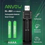 Piles aa rechargeables invo pour stylet surface active batterie ni-mh 12