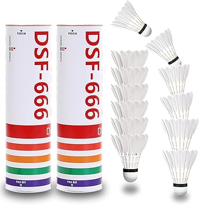 Ensemble de badminton 6 pièces-ensemble de balles 12 pièces volants en plumes d'oie-canard avec tube. DIAYTAR COTE D'IVOIRE est une boutique en ligne qui offre une large gamme de produits allant de l'électronique aux produits alimentaires, en passant par les vêtements et les accessoires. Elle est le point de référence pour les consommateurs ivoiriens qui cherchent à faire des achats en ligne.