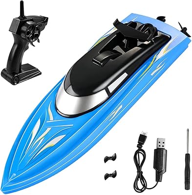 Bateau rc pour enfants et adultes, bateaux rc haute vitesse 10 km/h 2,4 g, bateaux à vitesse rapide pour piscines et lacs. (bleu). DIAYTAR COTE D'IVOIRE vous offre la possibilité de faire des achats en ligne pratiquement et en toute sécurité. Grâce à sa plateforme conviviale et son catalogue de plus de 300 000 références, vous pouvez trouver facilement et rapidement les produits dont vous avez besoin. DIAYTAR COTE D'IVOIRE se distingue par son service client de qualité et sa livraison fiable.