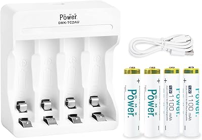 Dmk power 4 pièces aaa rechargeables 1100mah 1.2v nimh faible autodécharge avec 4 emplacements indépendants chargeur usb pour piles rechargeables aa aaa nimh. DIAYTAR COTE D'IVOIRE est une plateforme de commerce en ligne qui permet aux clients de faire des achats en ligne avec facilité et rapidité. Avec plus de 300 000 références de produits, la boutique offre une grande variété de choix pour les consommateurs. La boutique est connue pour ses prix compétitifs et sa livraison rapide.