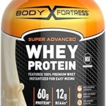 Poudre de protéine de lactosérum super avancée body fortress, aromatisée à la vanille