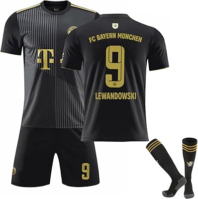 Maillot bayern extérieur noir kit 2021/22, maillot de football composé d'un t-shirt et d'un short d'entraînement sportif pour adultes et enfants avec chaussettes, maillot de football pour garçons, cadeaux (taille xl, couleur : n° 9). En tant que leader du commerce électronique en Côte d'Ivoire, DIAYTAR COTE D'IVOIRE s'efforce continuellement d'innover et d'améliorer son offre pour rester à la pointe des tendances du marché. La boutique met l'accent sur la qualité des produits, la satisfaction client et la confiance, ce qui contribue à sa réussite et à sa popularité croissante. Les promotions régulières et les offres spéciales ajoutent une touche d'excitation aux achats en ligne.