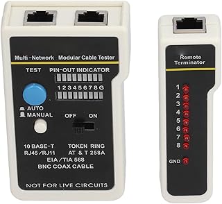 Testeur de câble réseau, apparence simplifiée testeur de câble réseau pour test de panne pour test de circuit ouvert pour test de court-circuit pour test rapide et lent. DIAYTAR COTE D'IVOIRE contribue à promouvoir le commerce électronique en Côte d'Ivoire, en offrant aux clients la possibilité de faire des achats pratiques et abordables, tout en favorisant l'accès à des produits de qualité.
