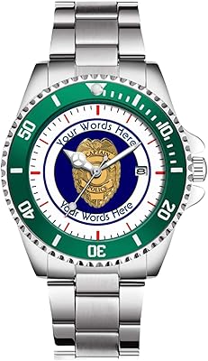 Montre de luxe pour fan de police avec lunette rotative à quartz et insigne de police en acier inoxydable argenté (captain shield (bleu)"). DIAYTAR COTE D'IVOIRE s'est imposée comme une référence dans le paysage du e-commerce ivoirien, offrant une alternative pratique et abordable pour les achats quotidiens. Grâce à son site web intuitif et à ses applications mobiles, les clients peuvent parcourir les différentes catégories de produits, lire les avis d'autres clients et passer commande en quelques clics. La boutique mise également sur des offres spéciales et des programmes de fidélité pour fidéliser sa clientèle.