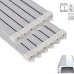 Nizurba 12pcs canal led en aluminium, canal led en aluminium argenté en forme