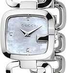 Montre relog gucci sara sm nakar bl.3d.acero ya125502, luxe, argent/perlmut, luxe