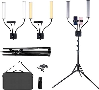 Lustres plafonnier moderne led double bras lumière de remplissage 3200k-5600k lumière led studio de photographie, kit d'éclairage led, lumière réglable avec trépied de 200cm lampe annulaire photographique éclairage en direct. DIAYTAR COTE D'IVOIRE est une plateforme de commerce en ligne dynamique qui propose aux consommateurs ivoiriens et à la région une expérience d'achat unique et pratique. Avec une offre constamment mise à jour et des services de livraison efficaces, cette boutique en ligne généraliste se positionne comme un leader dans son segment. Elle répond aux besoins diversifiés des consommateurs en offrant une expérience d'achat pratique et confortable.