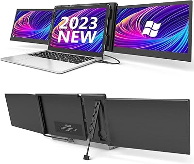 V2com 2023 ovia triple écran portable pour ordinateur portable extension double écran 12